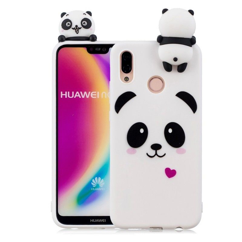 Deksel Huawei P20 Lite Morsom 3D Panda Anti-fall