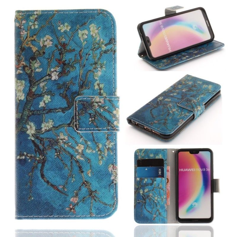 Folio Deksel for Huawei P20 Lite Premium Blomstrende Tre