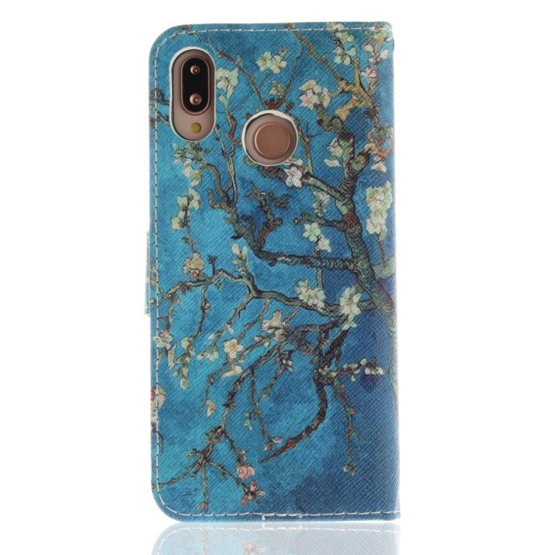 Folio Deksel for Huawei P20 Lite Premium Blomstrende Tre