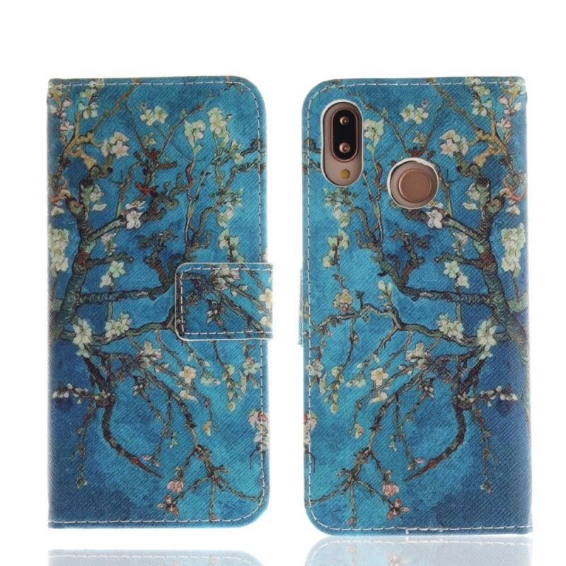 Folio Deksel for Huawei P20 Lite Premium Blomstrende Tre