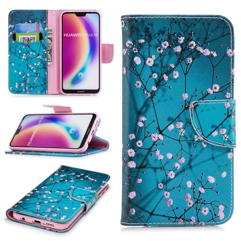 Folio Deksel Huawei P20 Lite Blomstrende Tre