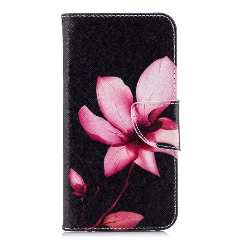 Folio Deksel Huawei P20 Lite Rosa Blomst Anti-fall