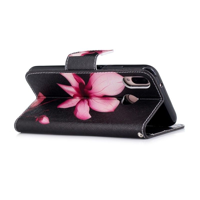 Folio Deksel Huawei P20 Lite Rosa Blomst Anti-fall