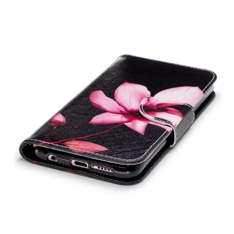 Folio Deksel Huawei P20 Lite Rosa Blomst Anti-fall