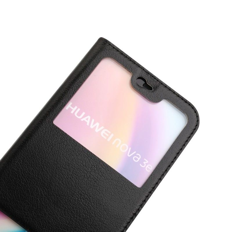 Visningsomslag Huawei P20 Lite Svart Dobbelt Skinneffekt