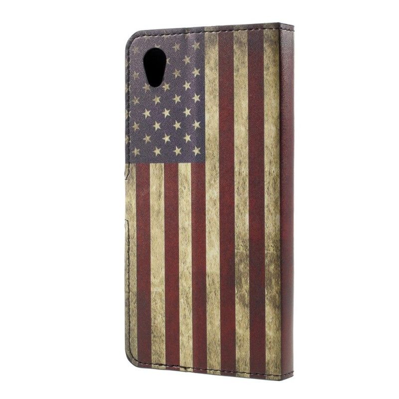 Folio Deksel for Sony Xperia L1 Usas Flagg