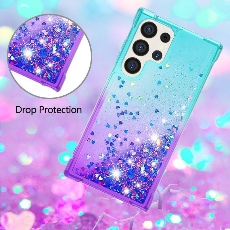 Deksel Samsung Galaxy S24 Ultra 5g Flytende Glitter