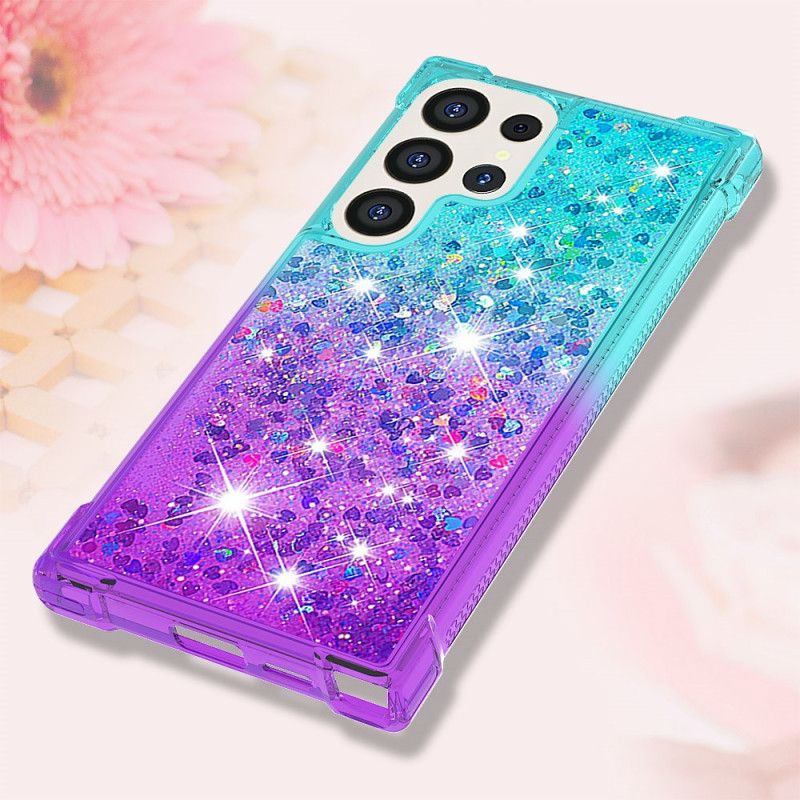 Deksel Samsung Galaxy S24 Ultra 5g Flytende Glitter