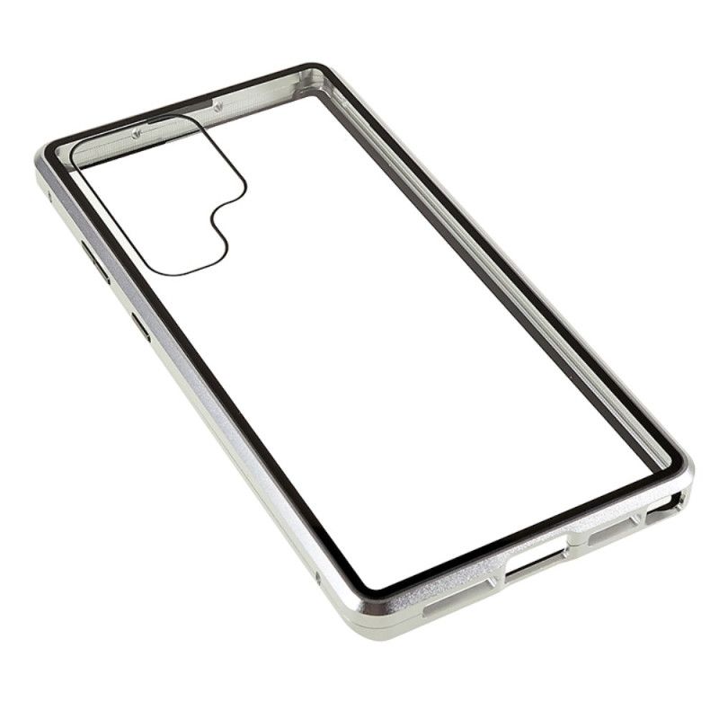 Deksel Samsung Galaxy S24 Ultra 5g Magnetisk Herdet Glass Og Dobbel Beskyttelse Beskyttelse Deksel