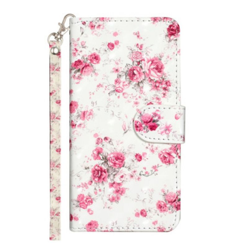 Folio Deksel Samsung Galaxy S24 Ultra 5g Lierty Blomster Med Stropp Beskyttelse Deksel