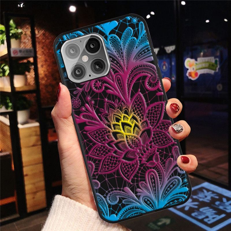 Deksel for iPhone 12 Pro Max Intenst Farget Blomster