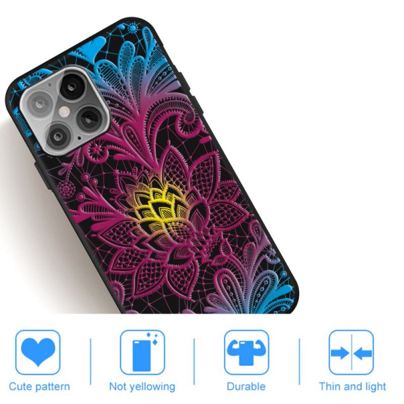 Deksel for iPhone 12 Pro Max Intenst Farget Blomster