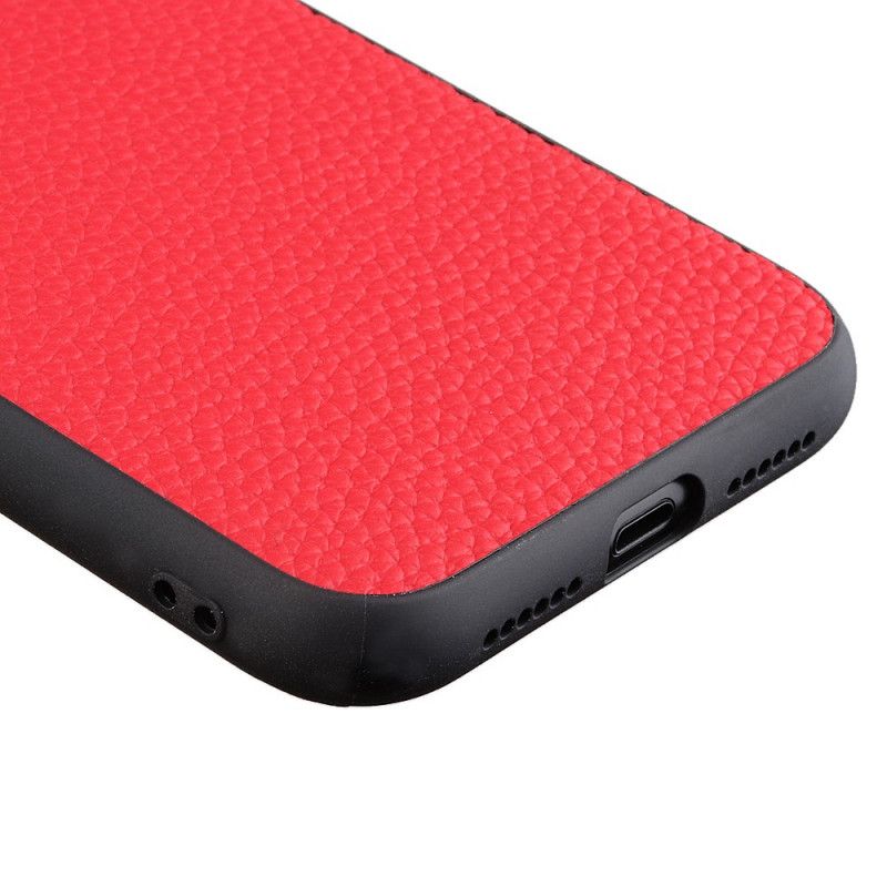 Deksel for iPhone 12 Pro Max Svart Ekte Litchi