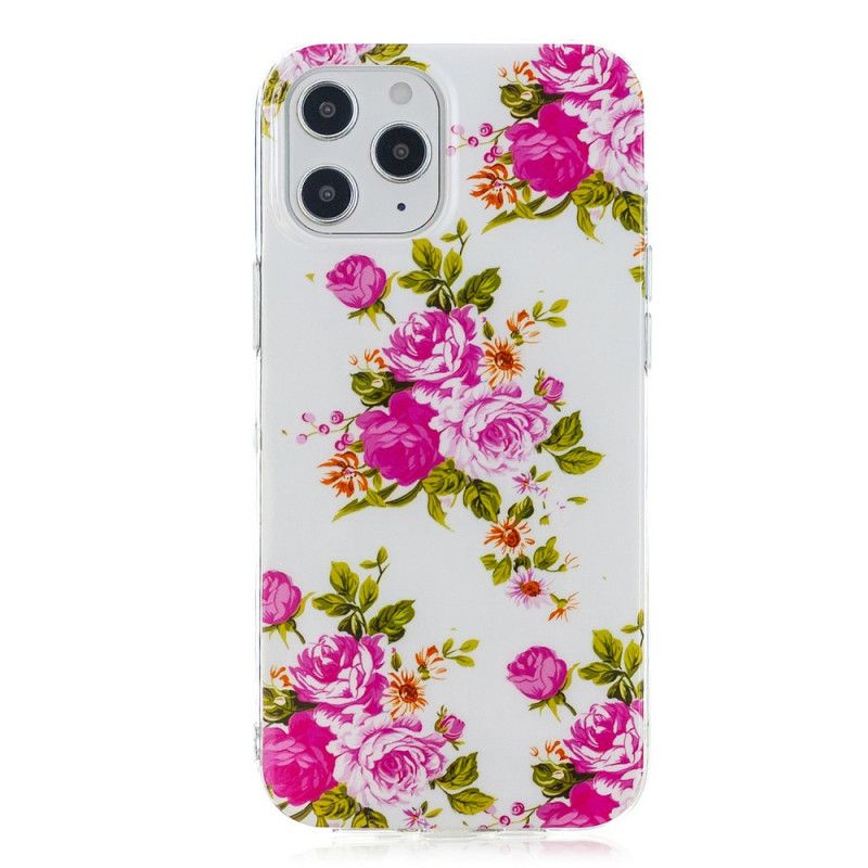 Deksel iPhone 12 Pro Max Fluorescerende Frihetsblomster