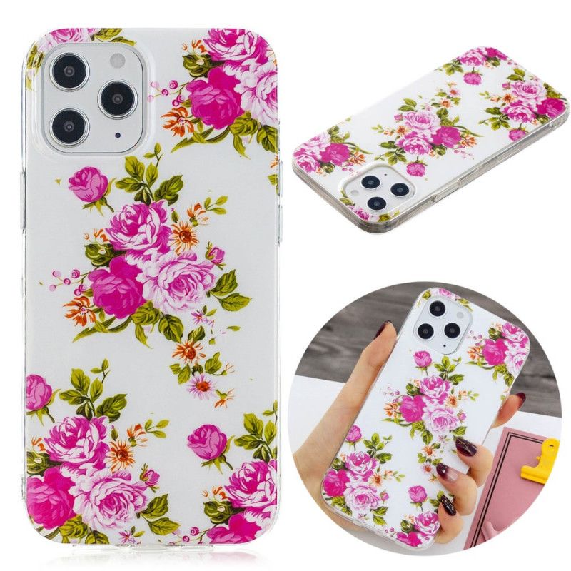 Deksel iPhone 12 Pro Max Fluorescerende Frihetsblomster