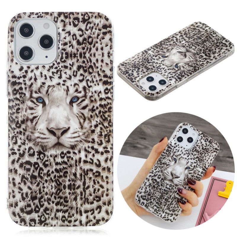 Deksel iPhone 12 Pro Max Fluorescerende Leopard