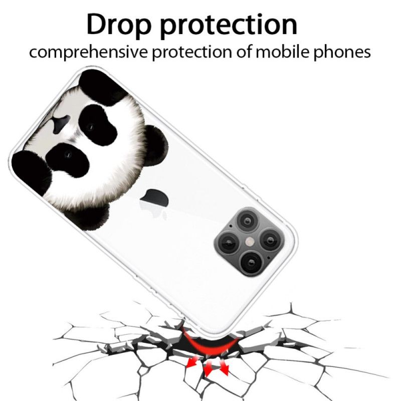 Deksel iPhone 12 Pro Max Gjennomsiktig Panda Anti-fall