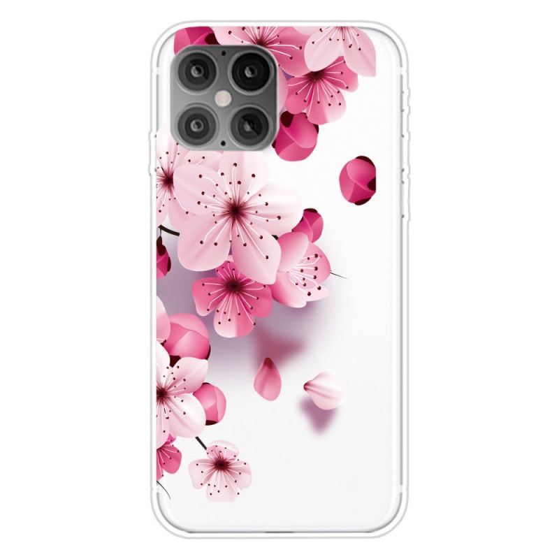 Deksel iPhone 12 Pro Max Magenta Premium Blomster Anti-fall