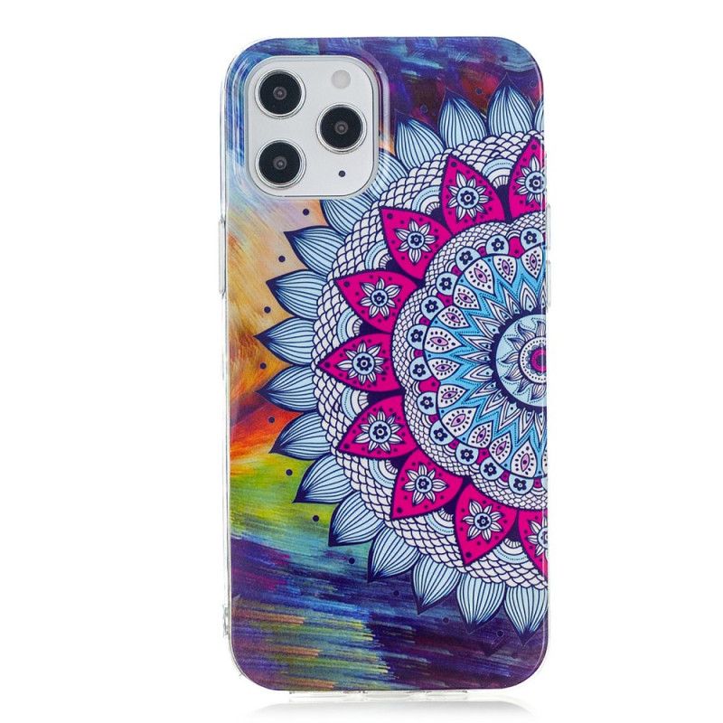 Deksel iPhone 12 Pro Max Mobildeksel Fluorescerende Mandala