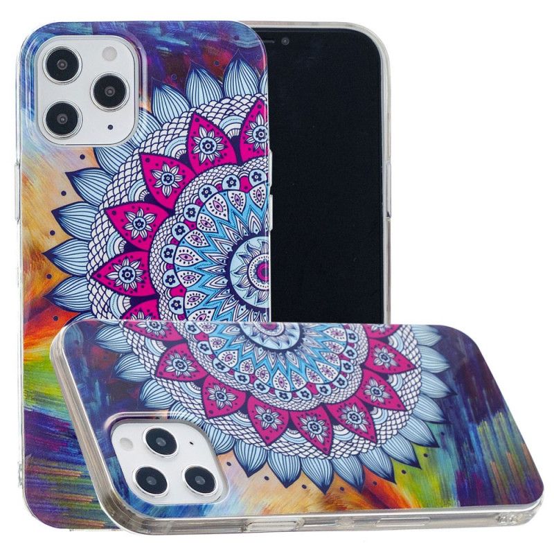 Deksel iPhone 12 Pro Max Mobildeksel Fluorescerende Mandala