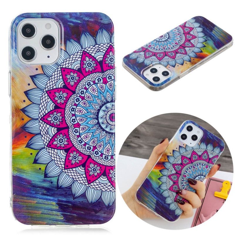 Deksel iPhone 12 Pro Max Mobildeksel Fluorescerende Mandala