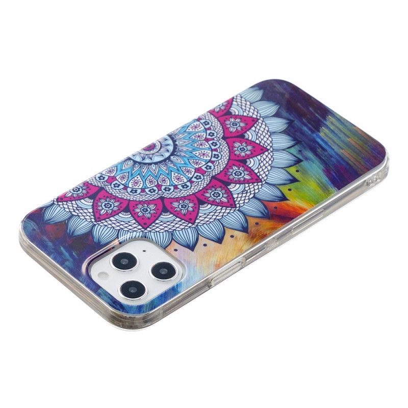 Deksel iPhone 12 Pro Max Mobildeksel Fluorescerende Mandala