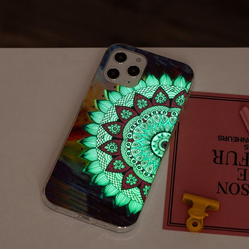 Deksel iPhone 12 Pro Max Mobildeksel Fluorescerende Mandala