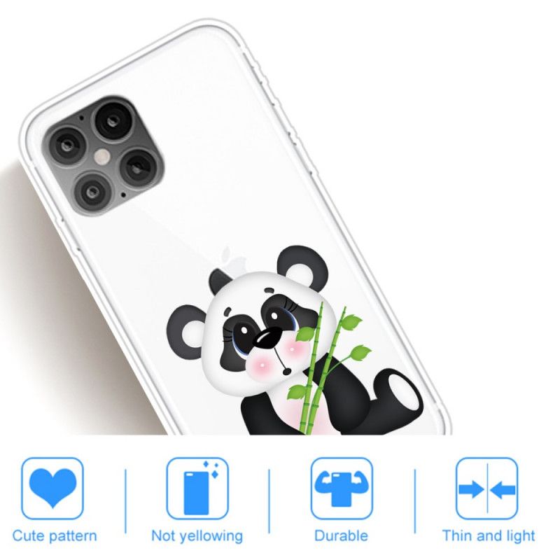 Deksel iPhone 12 Pro Max Mobildeksel Gjennomsiktig Trist Panda