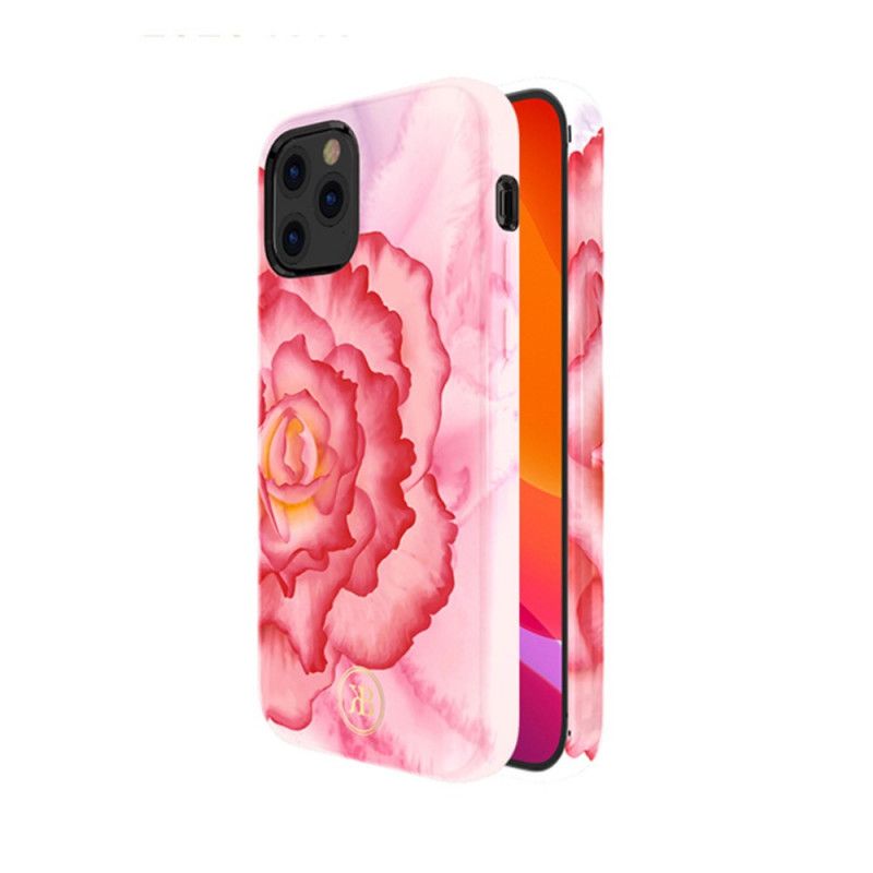 Deksel iPhone 12 Pro Max Rosa Luksuriøs Kingxbar Med Blomster