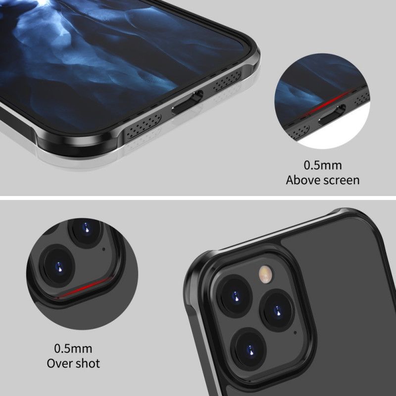 Deksel iPhone 12 Pro Max Svart Gjennomsiktig Leeu-Design