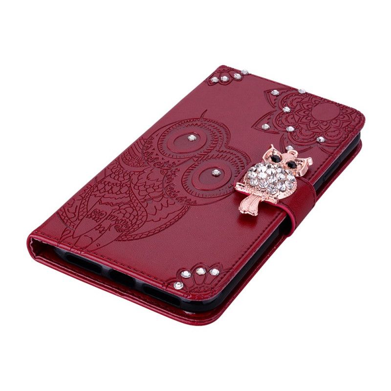 Folio Deksel for iPhone 12 Pro Max Magenta Uglemandala Og Sjarm