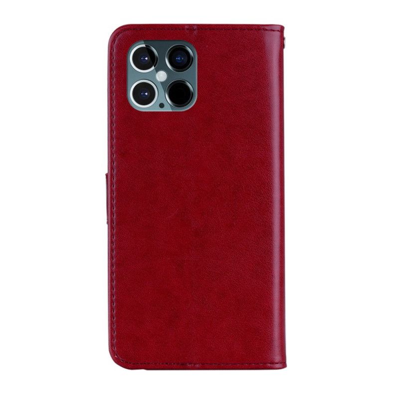 Folio Deksel for iPhone 12 Pro Max Magenta Uglemandala Og Sjarm