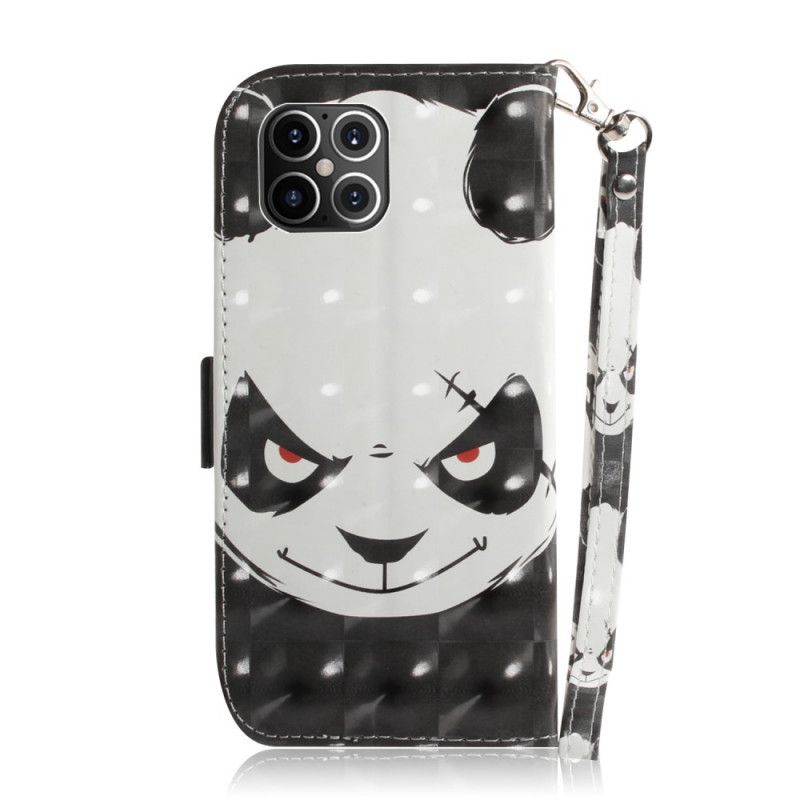 Folio Deksel for iPhone 12 Pro Max Sint Panda Med Tanga