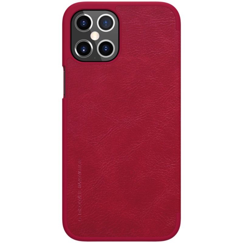 Folio Deksel for iPhone 12 Pro Max Svart Nillkin Qin-Serien