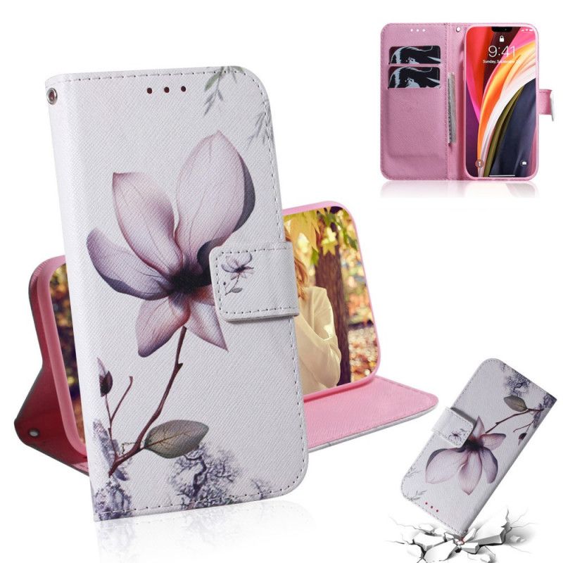 Folio Deksel iPhone 12 Pro Max Gammel Roseblomst Beskyttelse