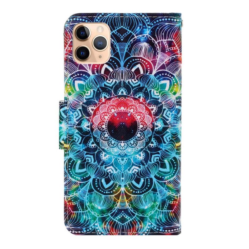 Lærdeksel Folio Deksel iPhone 12 Pro Max Prangende Mandala Med Tanga