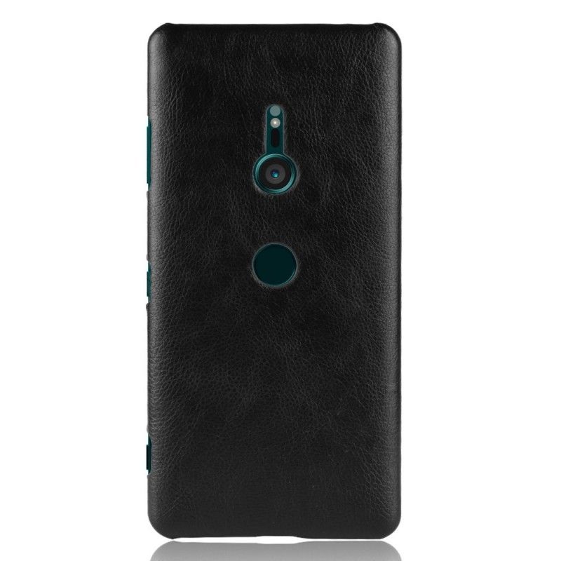 Deksel Sony Xperia XZ3 Svart Ytelse Lychee-Skinneffekt