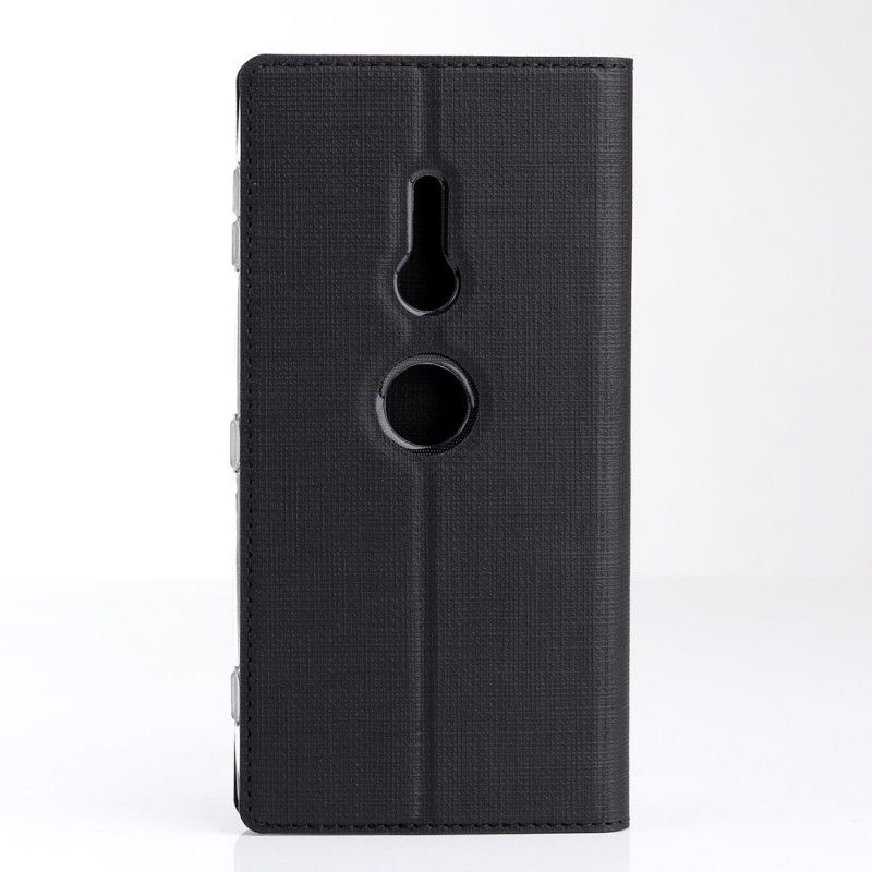 Folio Deksel for Sony Xperia XZ3 Golden Strukturert