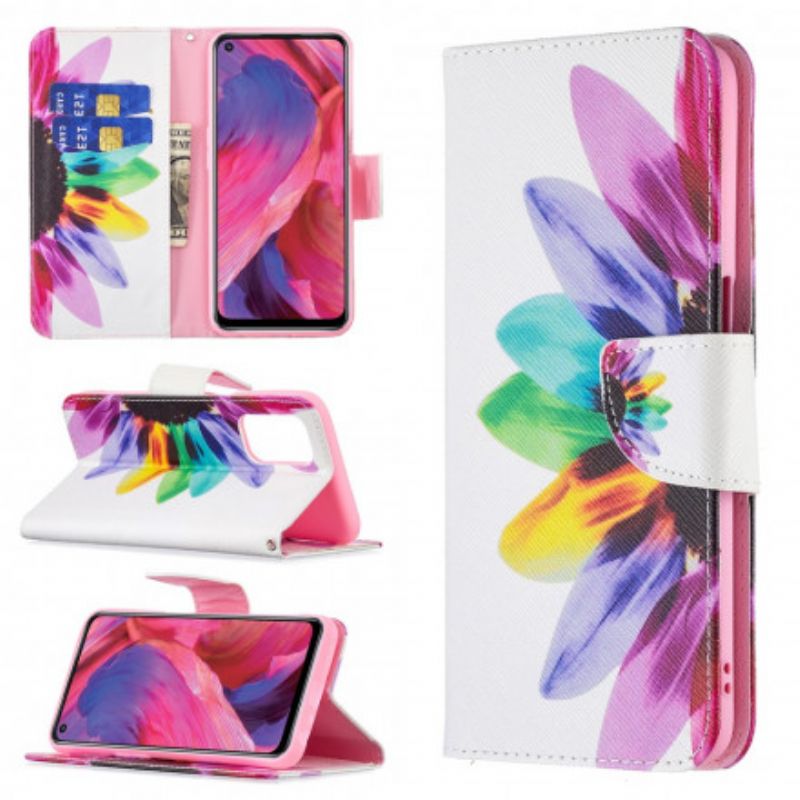 Folio Deksel Oppo A54 5g / A74 5g Blomsterakvarell