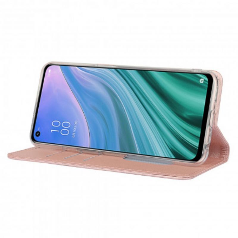 Folio Deksel Oppo A54 5g / A74 5g Myk Skinnstil Med Stropp