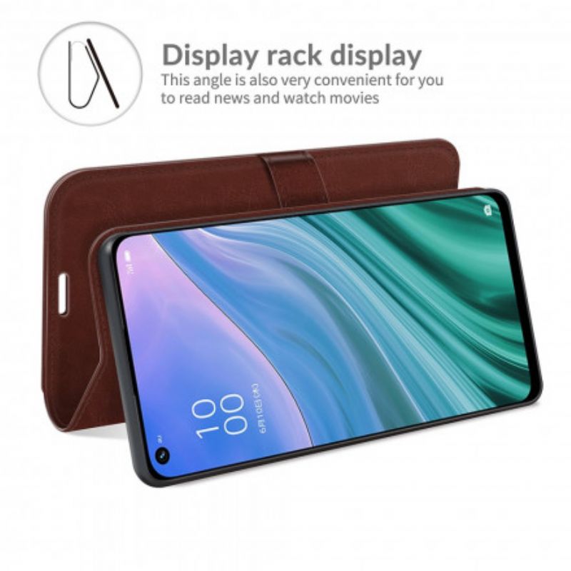 Lærdeksel Folio Deksel Oppo A54 5g / A74 5g Mobildeksel Faux Leather Ultra