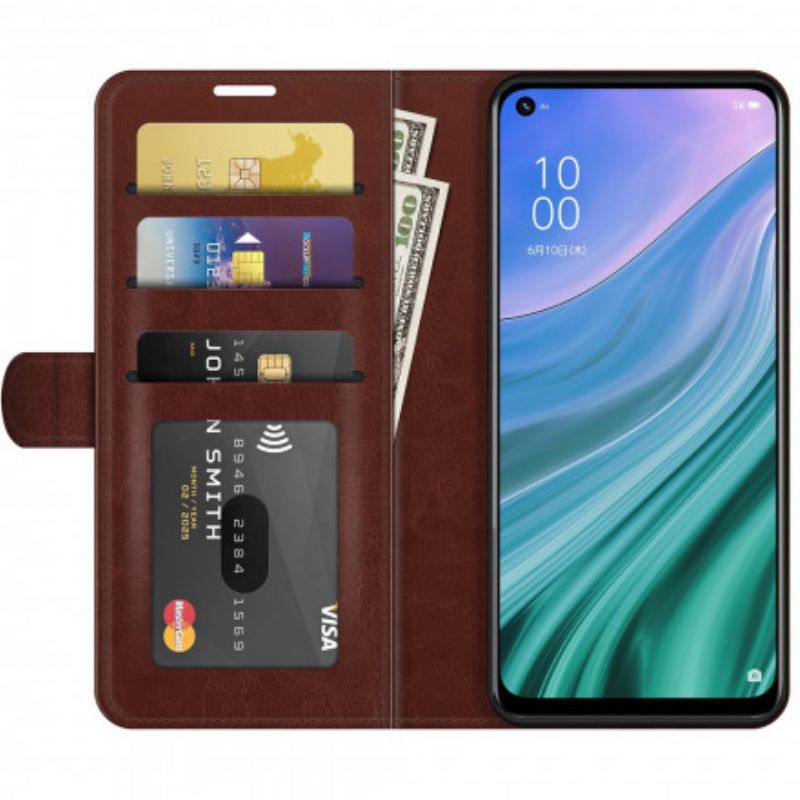 Lærdeksel Folio Deksel Oppo A54 5g / A74 5g Mobildeksel Faux Leather Ultra