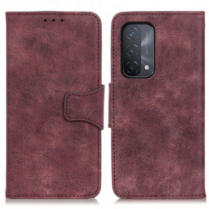 Lærdeksel Folio Deksel Oppo A54 5g / A74 5g Mobildeksel Vintage Split Leather