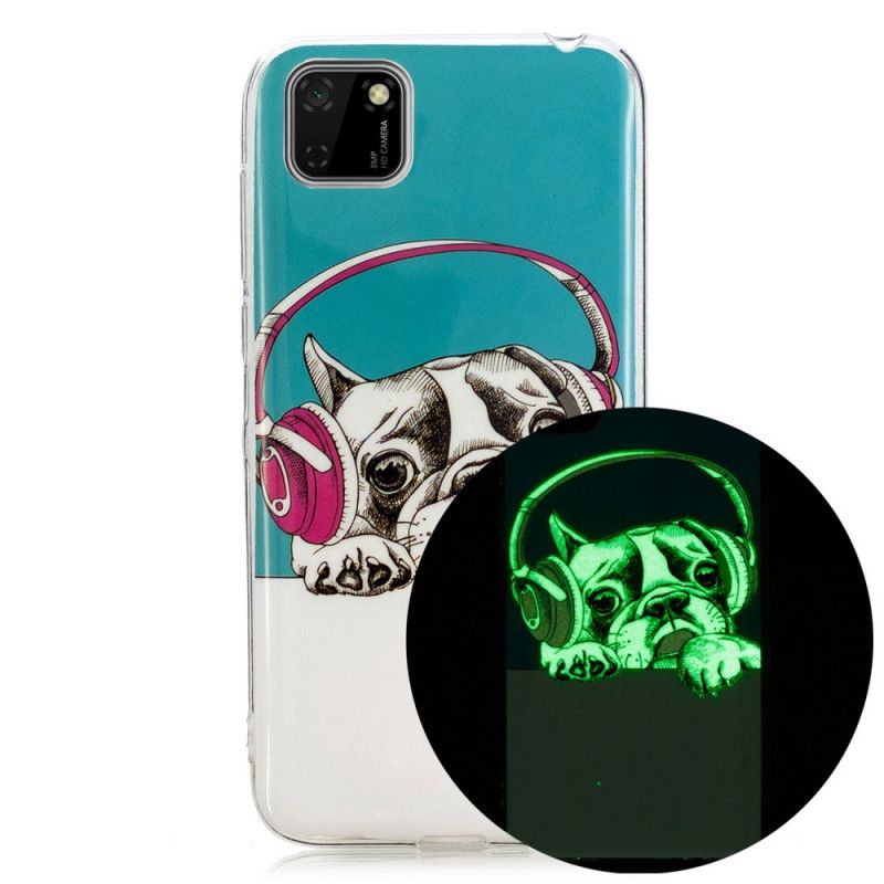 Deksel for Huawei Y5p Fluorescerende Hund