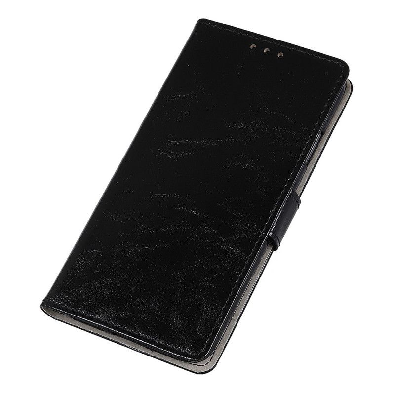 Folio Deksel for Huawei Y5p Svart Enkel Skinnende Skinneffekt