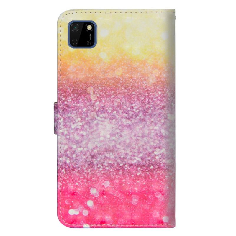 Folio Deksel Huawei Y5p Gradient Magenta Glitter Beskyttelse