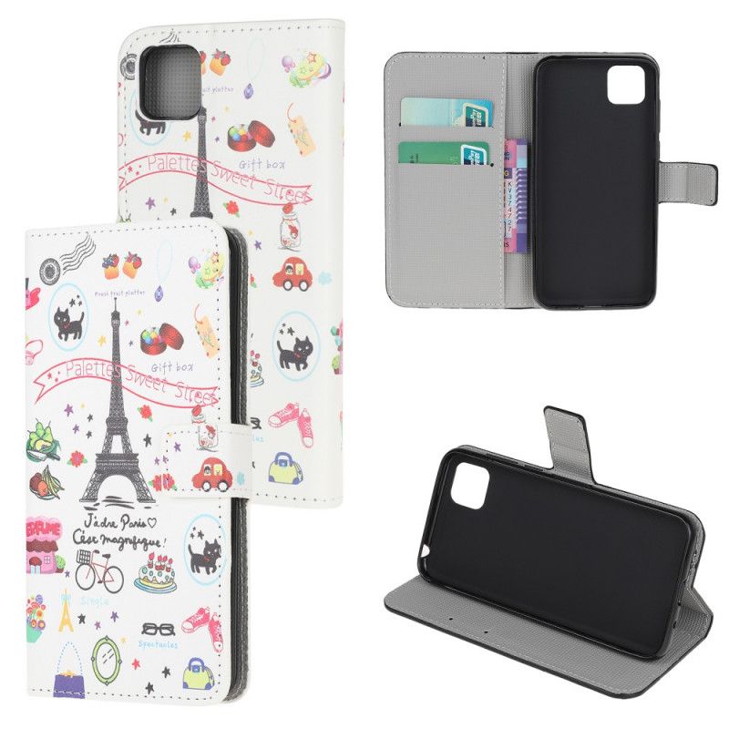 Folio Deksel Huawei Y5p Jeg Elsker Paris