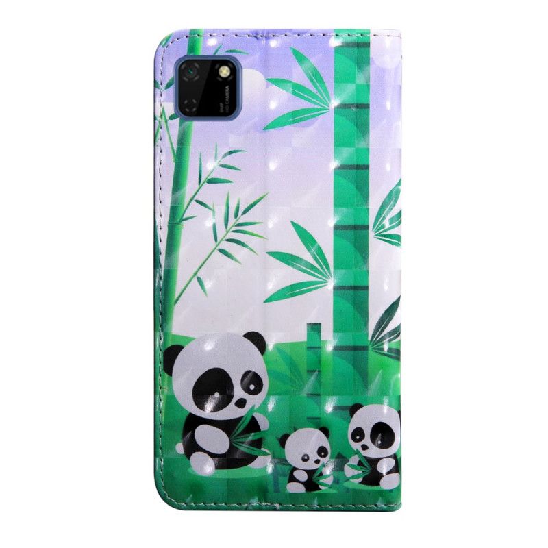 Folio Deksel Huawei Y5p Pandafamilie Beskyttelse