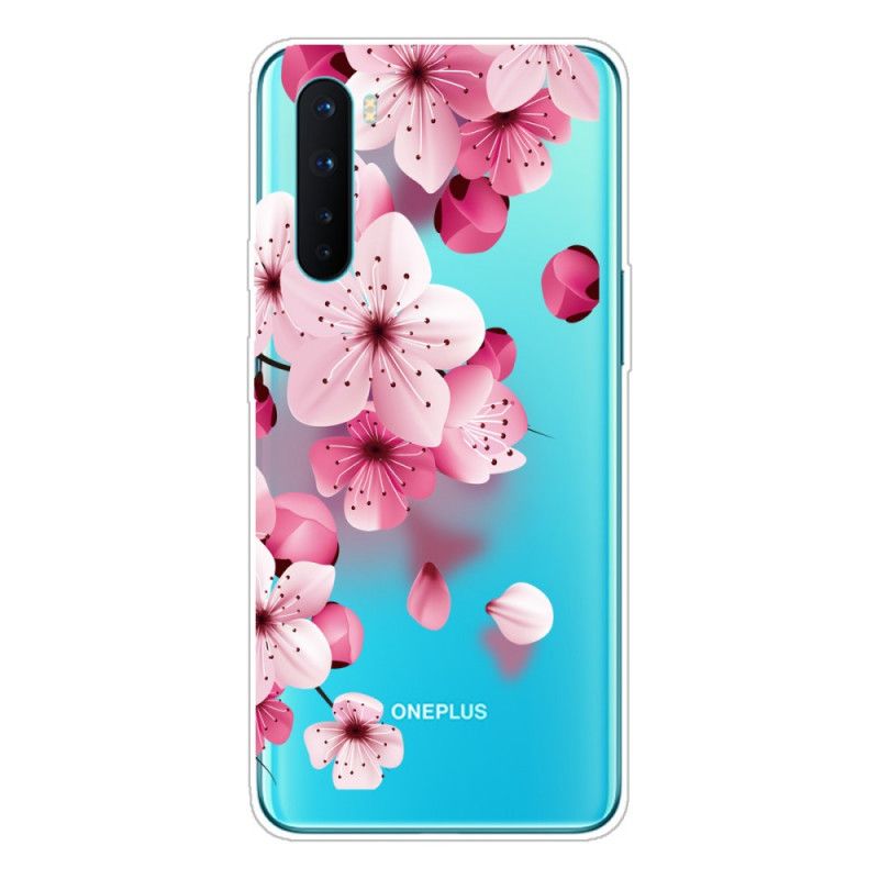 Deksel for OnePlus Nord Magenta Premium Blomster