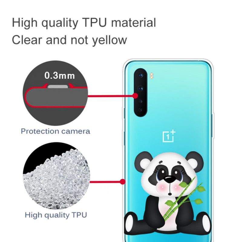 Deksel OnePlus Nord Gjennomsiktig Trist Panda